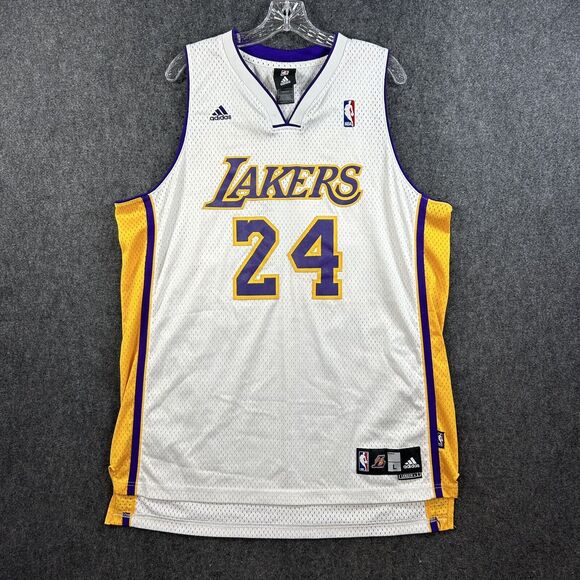 Adidas Kobe Bryant Jersey Men's Large White Swingman Lakers